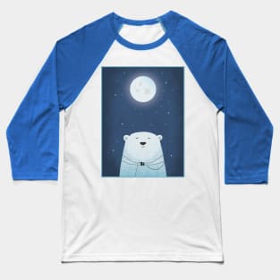 Good Night Light Polar Bear Baseball T-Shirt